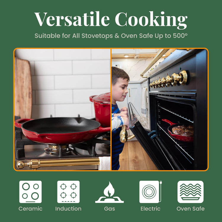 Enameled Cast Iron Skillet