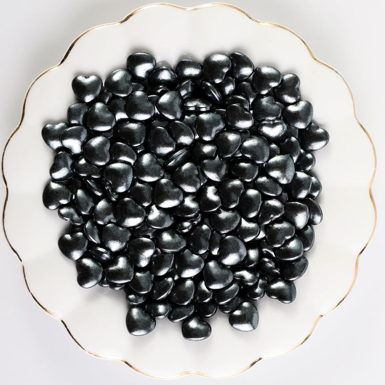 Black Heart Shapes Sprinkles (4.58 Ounce)