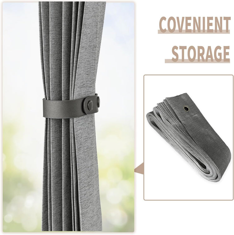 Vatge Door Way Privacy Curtain - Closet Curtain for Open Closet, Laundry Room Drapes for Doorway and Hanging Privacy Curtains Wall for Room Separation, 1 Panel with Tieback, W52 x L78, Grey