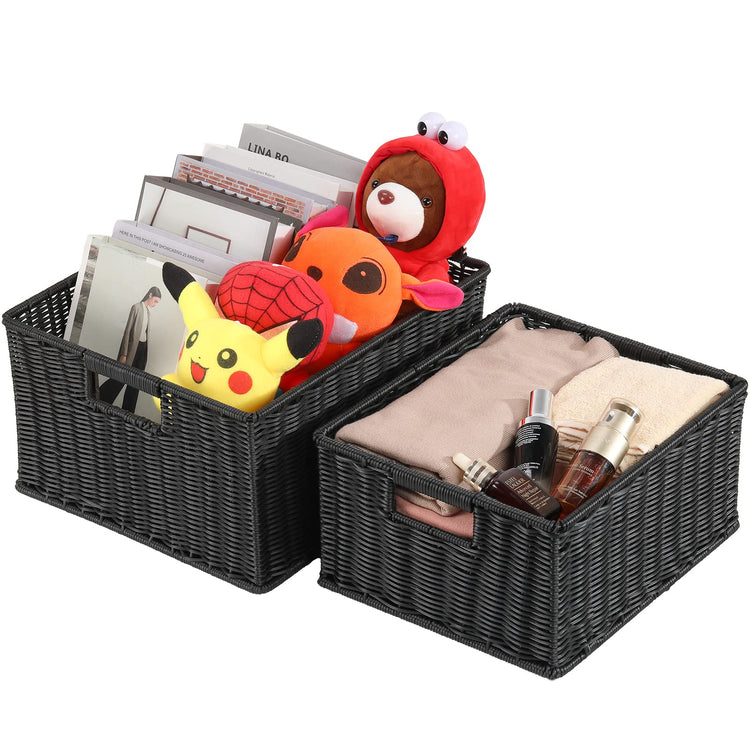 Large Wicker Baskets for Storage (2 Count)