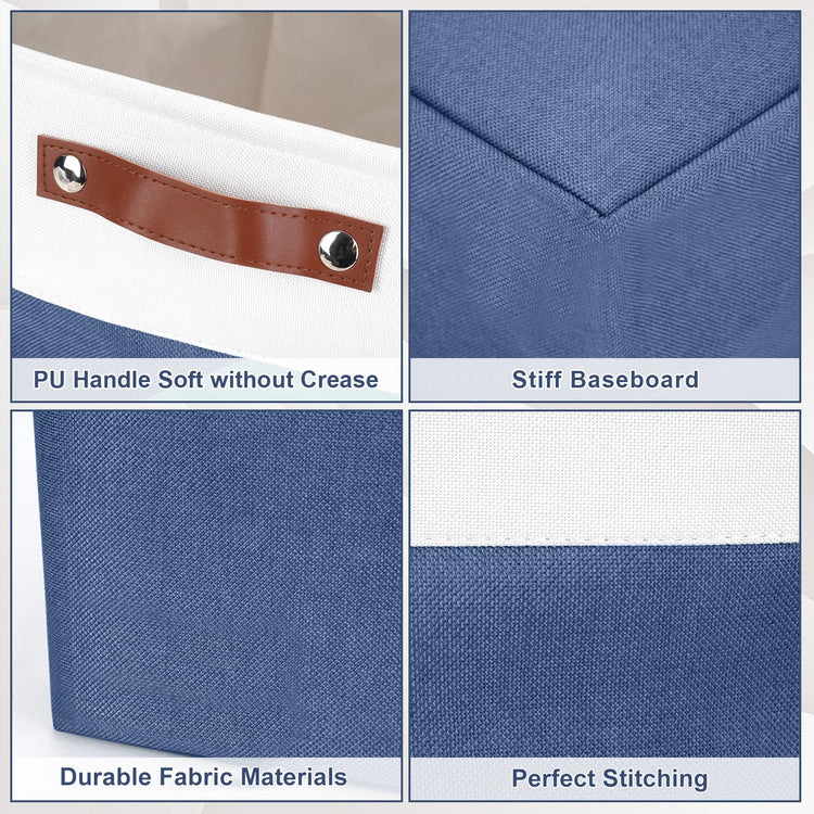 Collapsible Fabric Storage Cubes 11x11 Cube Storage Bins (4 Count)