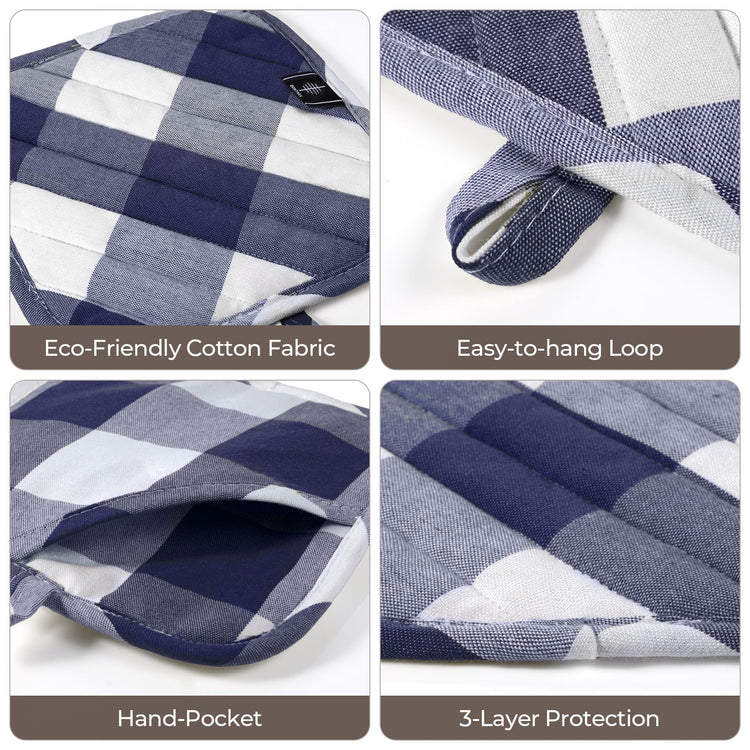Cotton Pot Holders for Kitchen Heat Resistant Potholder (2 Count)