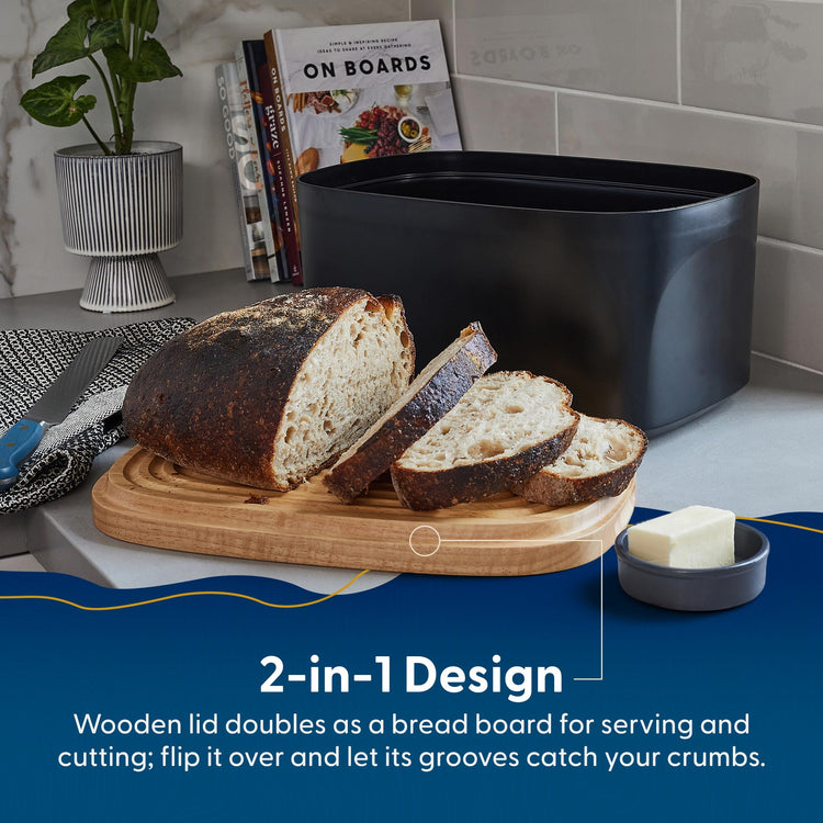 Sonder LA Union Bread Box with Wood Lid