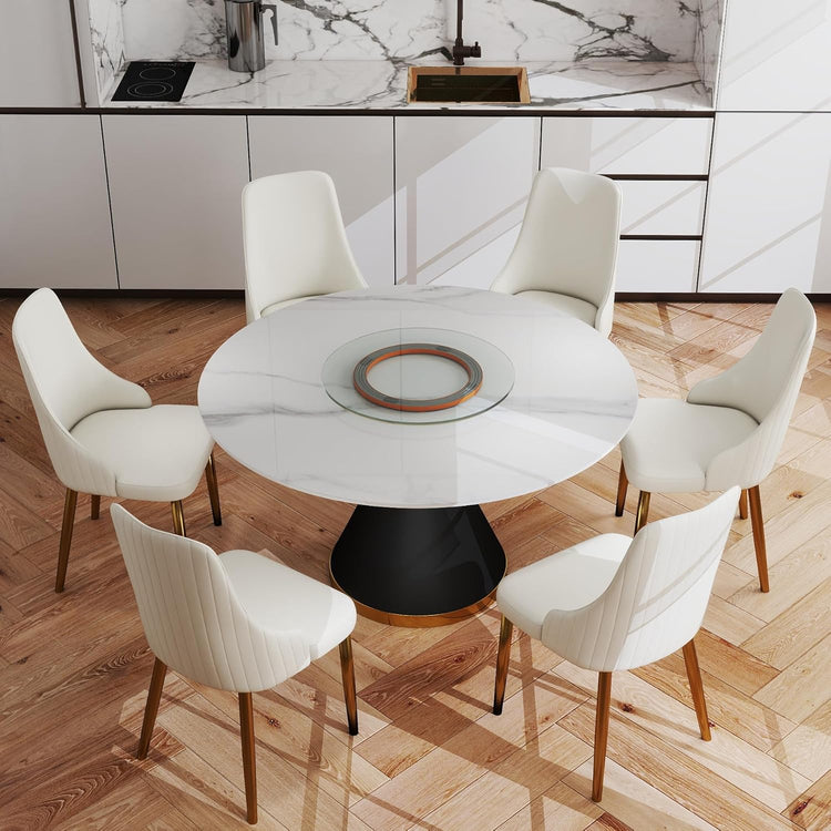 23.6" Lazy Susan for Table Top Tempered Glass Rotating Serving Tray for Dining Table, Kitchen Lazy Susan Organizer Spinning Rotating Food Server Party Centerpieces