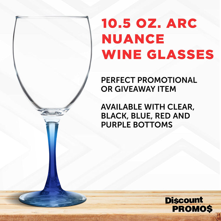 Nuance Wine Glasses by ARC 10.5 oz. Set of 10 (10 Count)