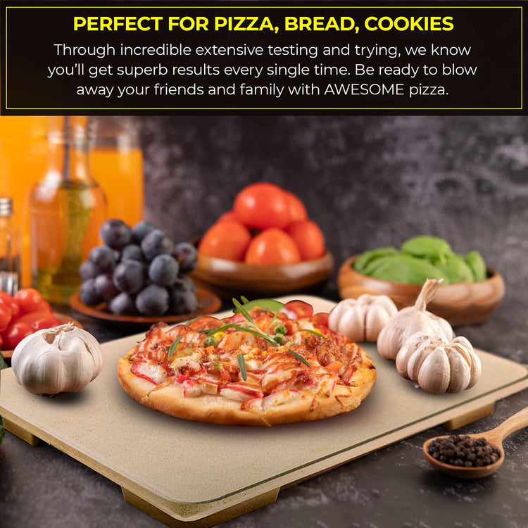 Pizza Stone Baking Stone. SOLIDO Rectangular 14"x16"