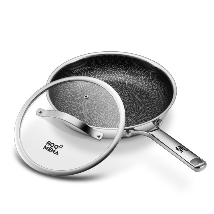Non Stick Frying Pans Hybrid Ceramic With Lid