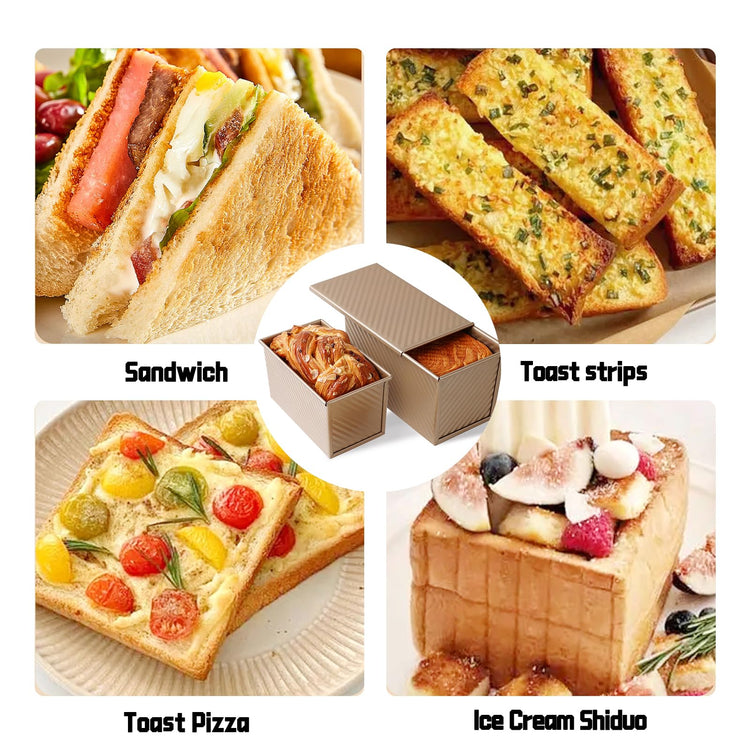 2 Pack Pullman Loaf Pan with Lid