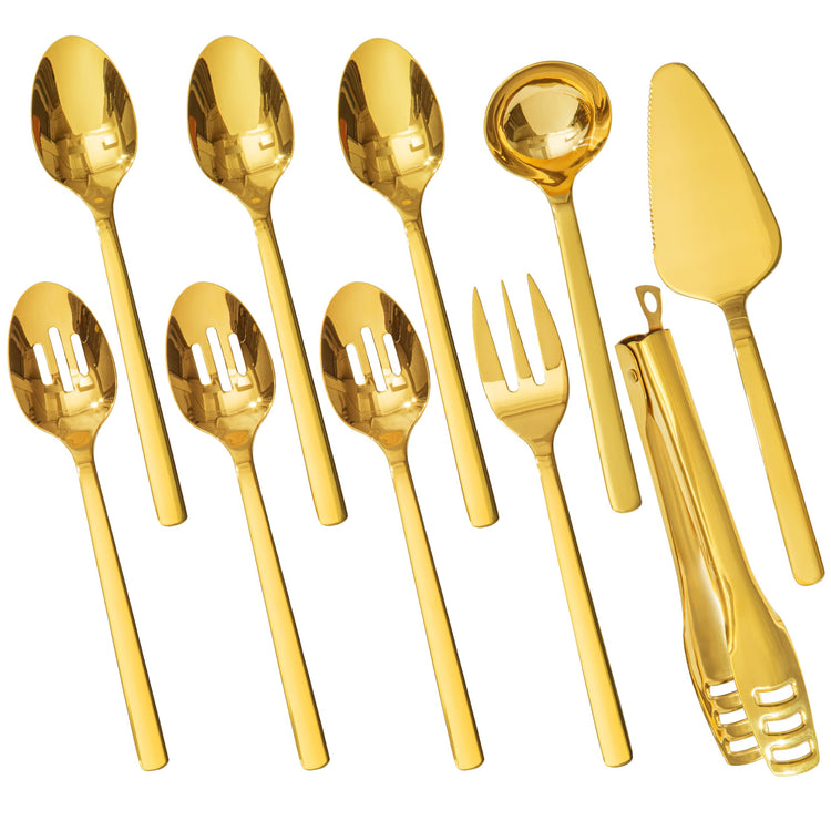 18 10 Large Hostess Gold Serving Utensils (10 Count)