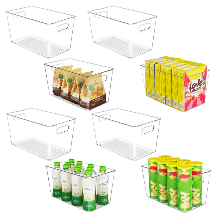 8 Pack Clear Storage Bins (8 Count)