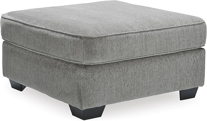 Signature Design by Ashley Altari Modern Square Oversized Ottoman, Light Gray