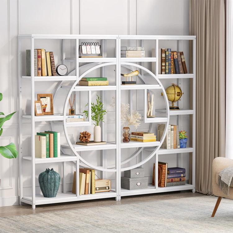 Bookshelf Industrial Etagere Bookcase (2 Count)