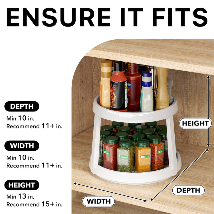 2 Tier Lazy Susan Spice Organizer