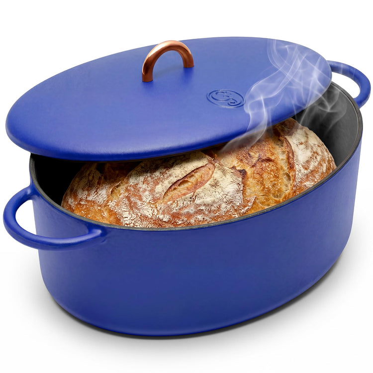 6.75 Quart Enameled Cast Iron Dutch Oven Pot w