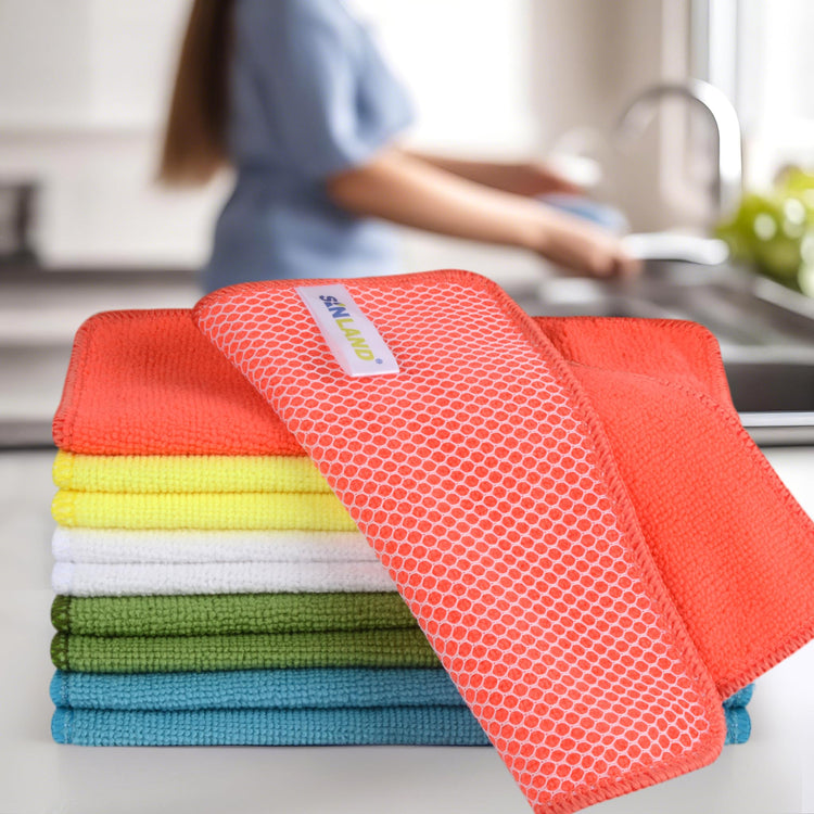 Dish Cloth for Washing Dishes Kitchen Washcloth Cleaning Cloth (10 Count)