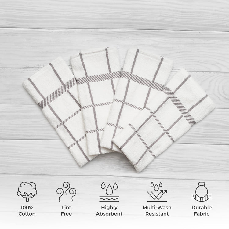 100% Cotton Terry Dish Towels (4 Count)