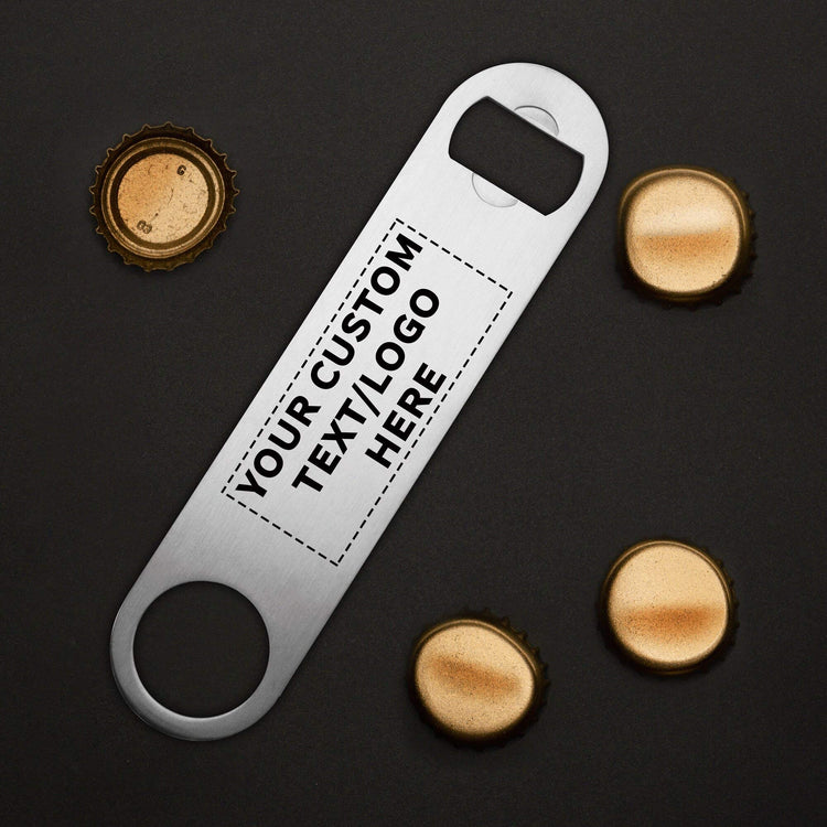 Custom Stainless Steel Beer Bottle Openers Set of 50 (50 Count)