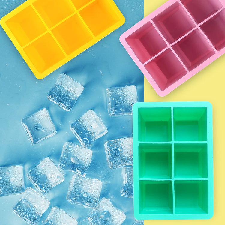 Silicone Ice Cube Trays 3 Pack (3 Count)