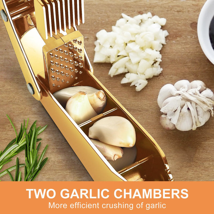 Garlic press and slicer 2 in 1