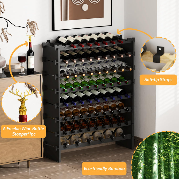 Bamboo Large Wine Rack