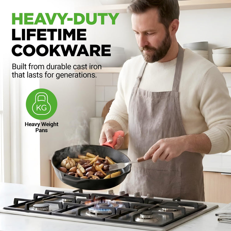 10 Inch Cast Iron Skillet with Lid