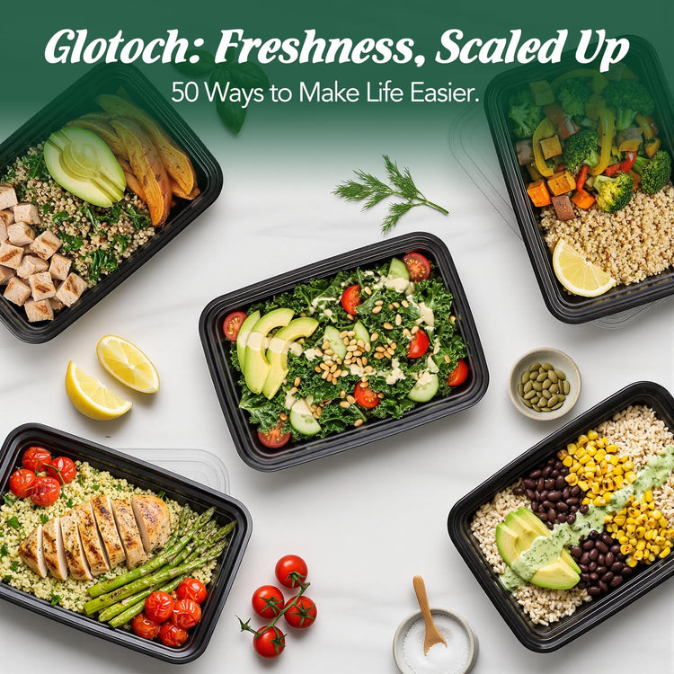 Glotoch Meal Prep Containers 32oz 50 Pack (50 Count)