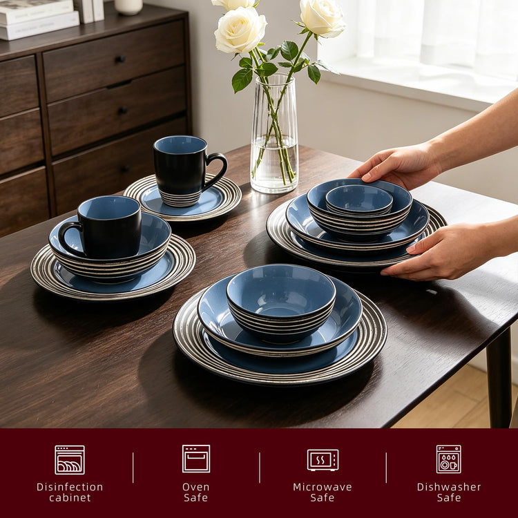 HomeVss 48 Piece Dinnerware Set