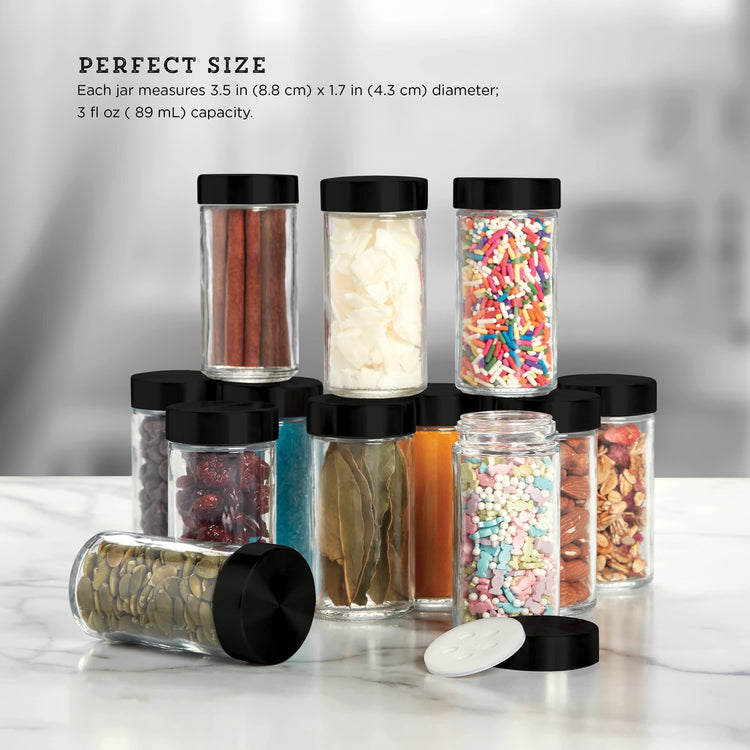 5244227 Empty Jars With Black Cap