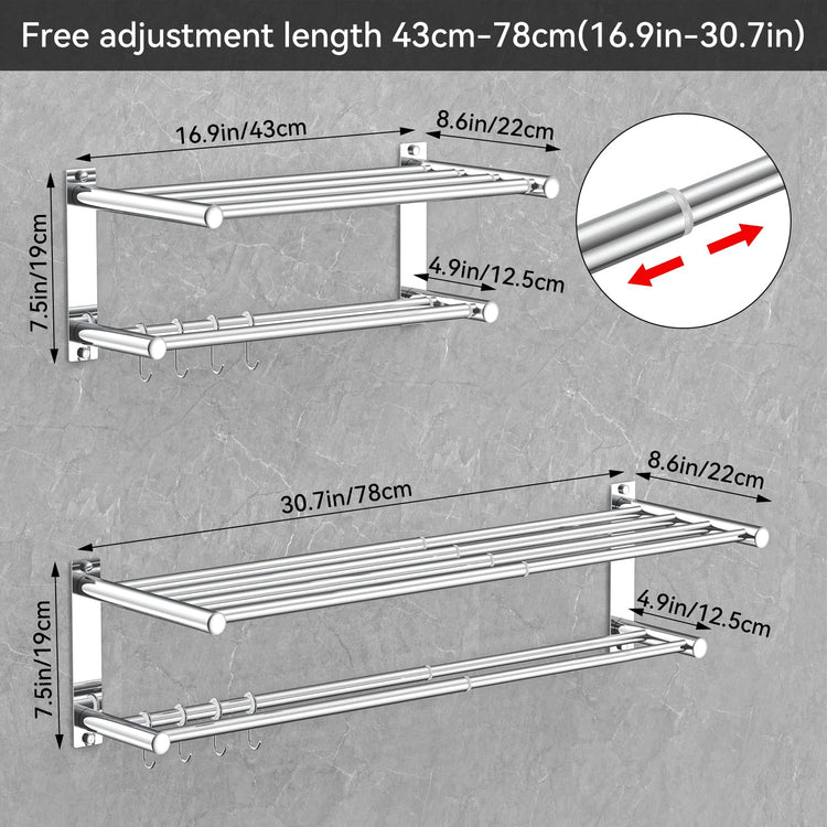 Adjustable Towel Bar for Bathroom Wall Mount17