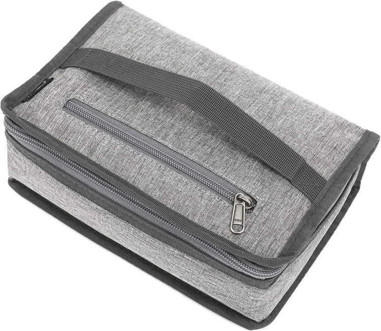 FlowFly Small Insulated Lunch box Portable Soft Bag Mini Cooler Thermal Meal Tote Kit with Handle for Work & School, Heather Grey