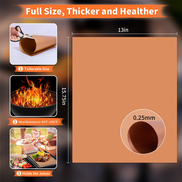 Grill Mats for Outdoor Grill (7 Count)