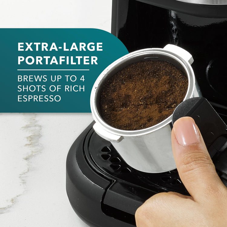 4 Shot Steam Espresso Cappuccino and Latte Maker with Stainless Steel Frothing Pitcher