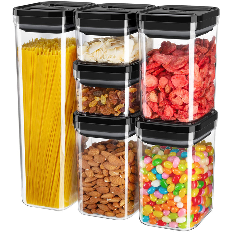 6 Piece Airtight Food Storage Container Set for Pantry Organization (6 Count)