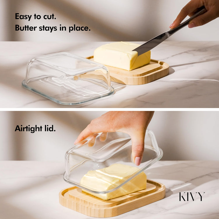 Large Butter Dish with Lid