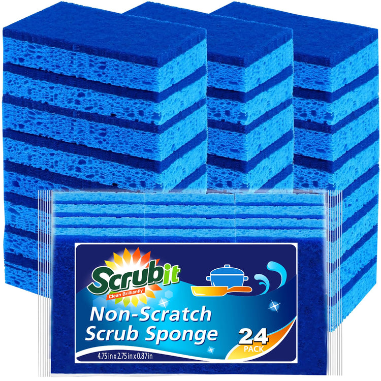 Non Scratch Cleaning Scrub Sponges (24 Count)
