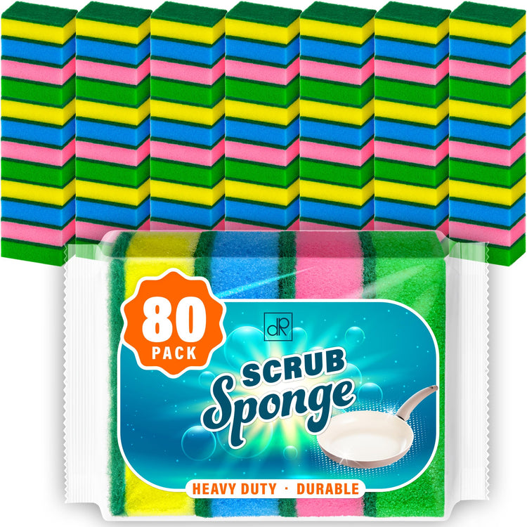 80 Kitchen Scrub Sponges (80 Count)