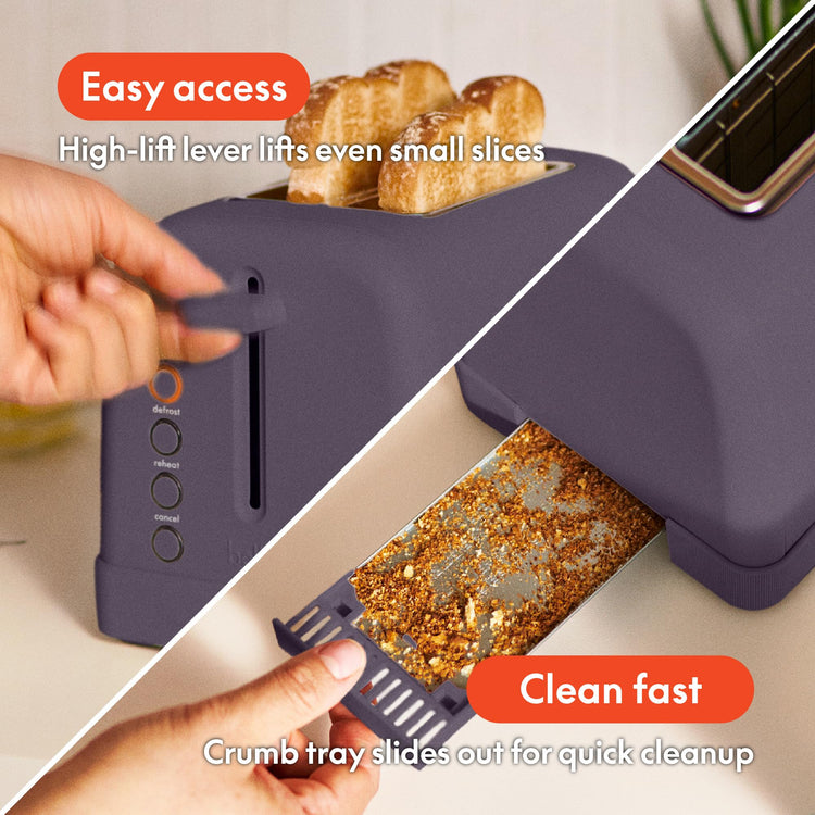 2 Slice Toaster with Extra Wide Slots and 6