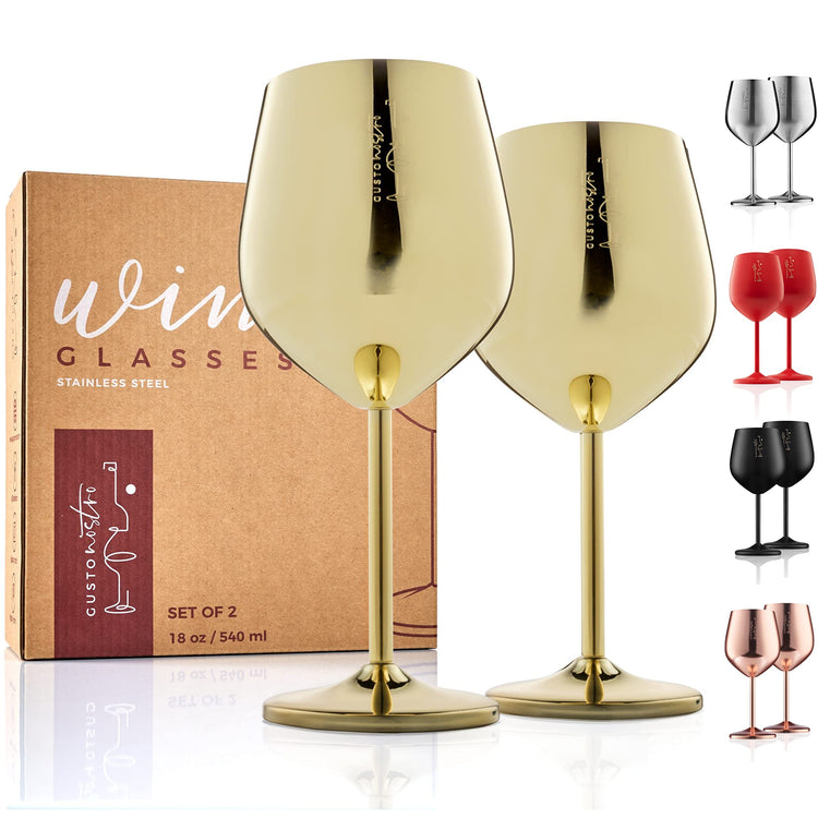 Stainless Steel Wine Glass (2 Count)