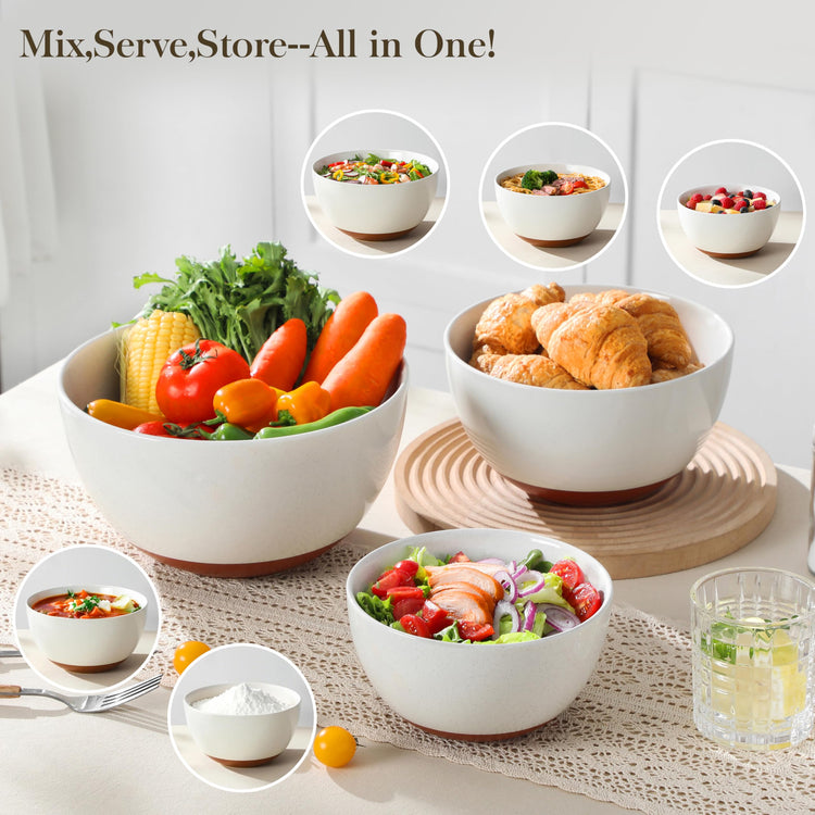 Ceramic Mixing Bowls (3 Count)