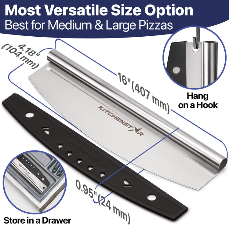 16 Inch Pizza Cutter Rocker Blade