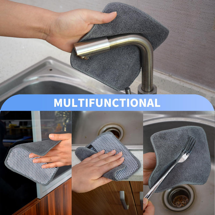 Dish Cloths for Washing Dishes with Scrub Side (9 Count)
