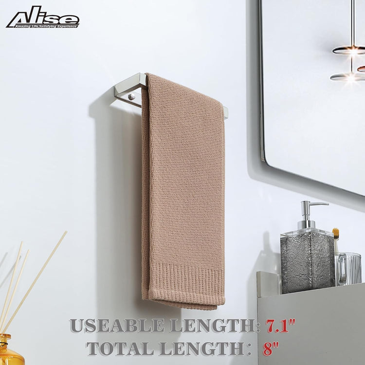 Alise Bath Towel Bar,Wall Mount Towel Holder Towel Rack Towel Hanger for Bathroom Lavatory,8 Inch SUS304 Stainless Steel Towel Rail,Polished Chrome GJF020-C