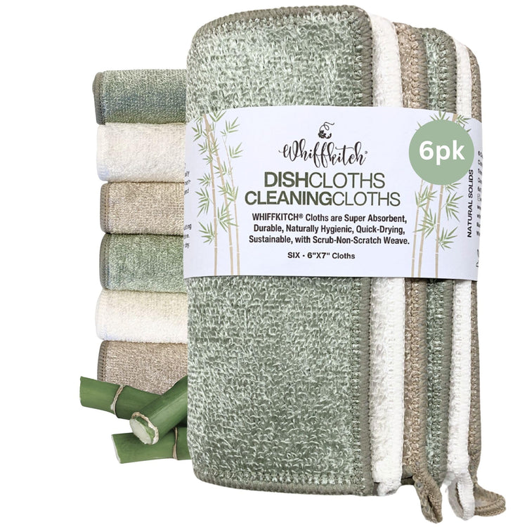 Dishcloths Kitchen Dishrag Cleaning Scrub Reusable 6pk 6x7in
