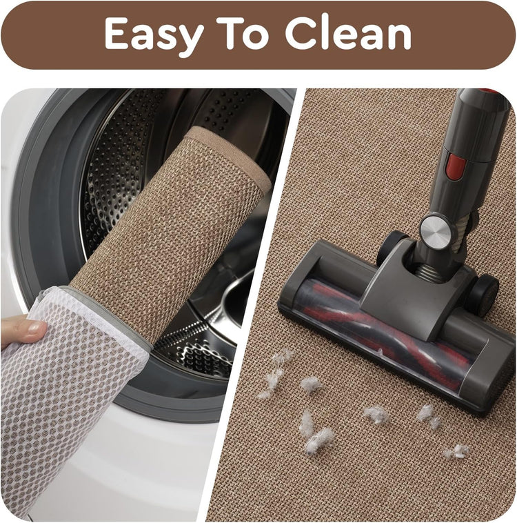 tchdio Kitchen Mats for Floor, Rubber Backed Kitchen Rugs Non Slip Washable, Superior Absorbent Kitchen Runner Rug Easy to Clean, Comfort Kitchen Floor Mat Front of Sink (Tan, 20" × 47")