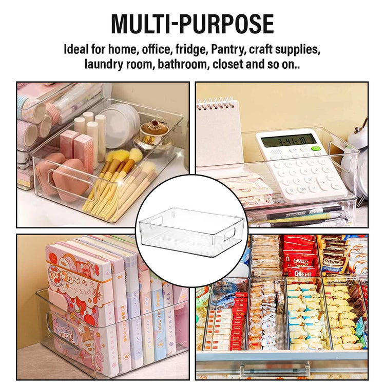 Clear Plastic Storage Bins (2 Count)