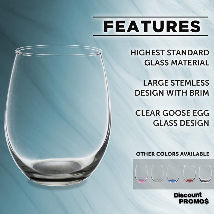 Stemless Wine Glasses in Bulk by ARC Perfection (10 Count)