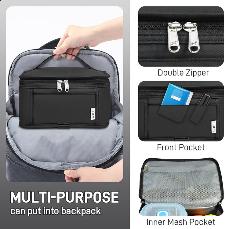 NOL Mini Insulated Lunch Bag for Women Men Kids