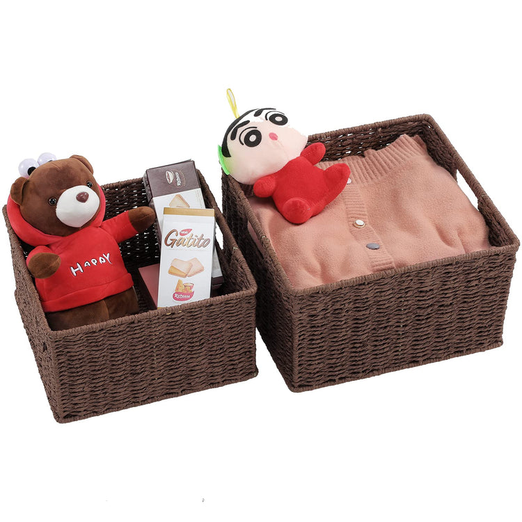 Storage Baskets for Organizing (2 Count)