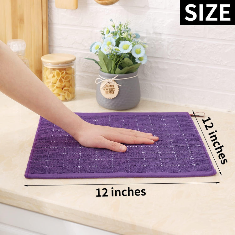 100% Cotton Terry Kitchen Dish Cloths (8 Count)