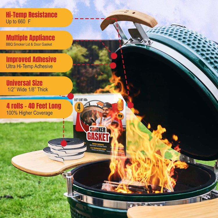 XXL 40 FT Grill Gasket for Smokers (4 Count)